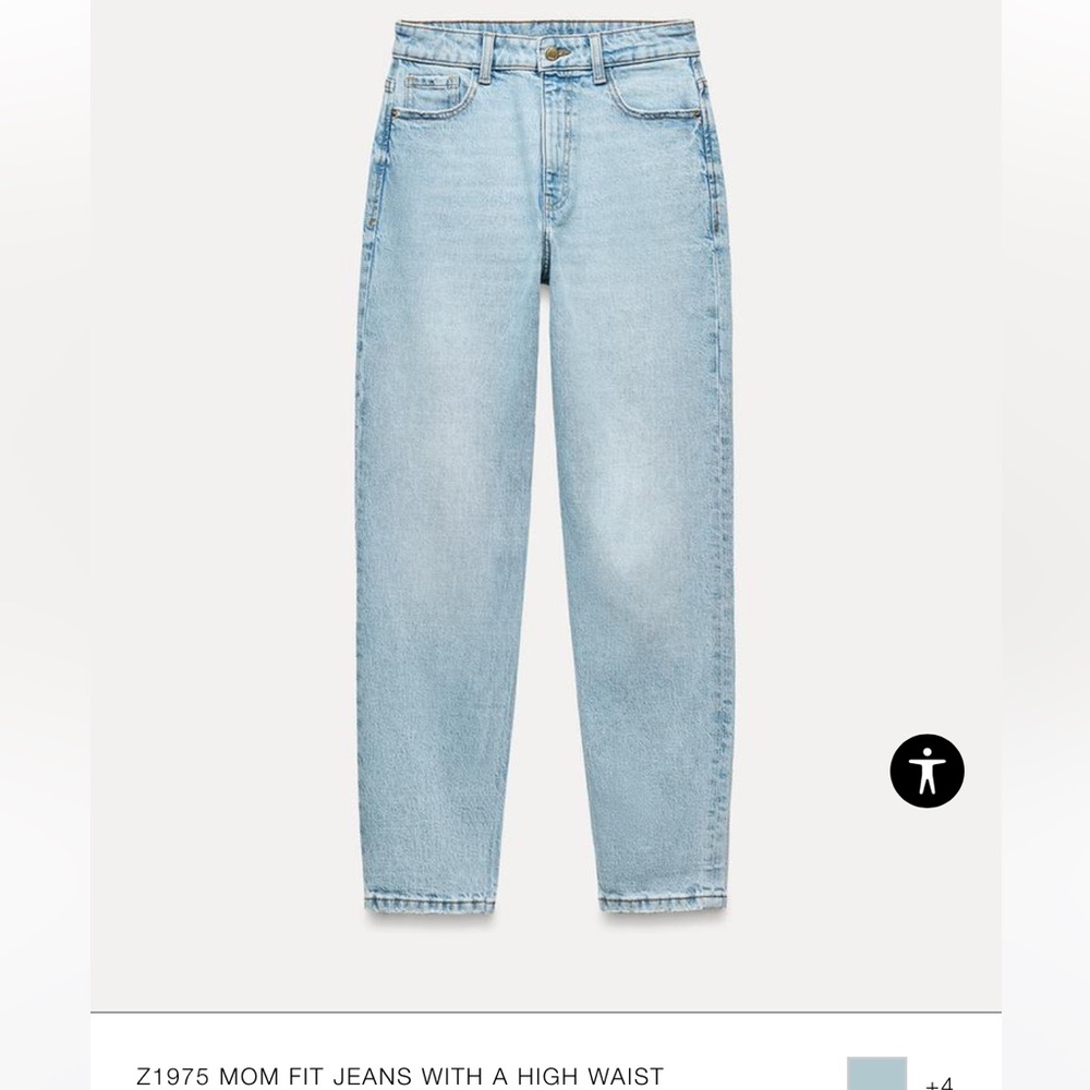Zara light wash Mom Jeans